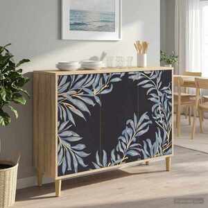 Imagine vidaXL Bufet DOKKUM Sonoma 102 x 33 x 75 cm Lemn prelucrat
