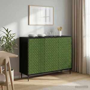 Imagine vidaXL Bufet GELEEN Stejar Negru 102 x 33 x 76 cm Lemn prelucrat