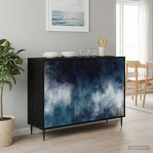 Imagine vidaXL Bufet RAALTE Stejar Negru 102 x 33 x 76 cm Lemn prelucrat