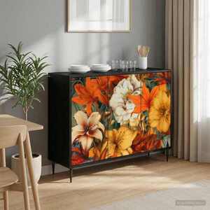 Imagine vidaXL Bufet GENNEP Stejar Negru 102 x 33 x 76 cm Lemn prelucrat