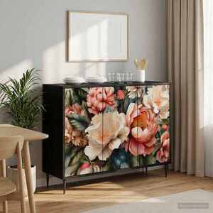 Imagine vidaXL Bufet BORNE Stejar Negru 102 x 33 x 76 cm Lemn prelucrat