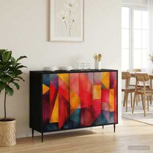 Imagine vidaXL Bufet HEESCH Stejar Negru 102 x 33 x 76 cm Lemn prelucrat