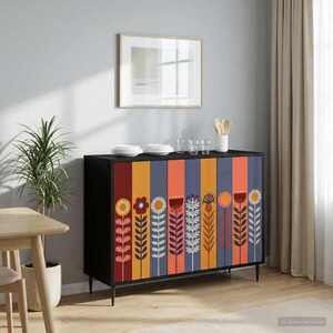 Imagine vidaXL Bufet ESSEN Stejar Negru 102 x 33 x 76 cm Lemn prelucrat