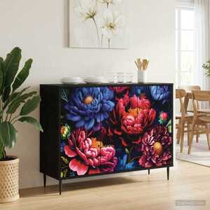 Imagine vidaXL Bufet KIEL Stejar Negru 102 x 33 x 76 cm Lemn prelucrat
