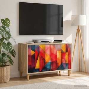 Imagine vidaXL Cabinet TV HEESCH 69 x 33 x 50 cm Sonoma Lemn prelucrat