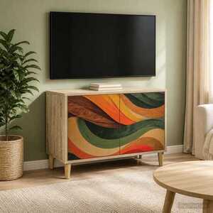 Imagine vidaXL Cabinet TV BONN 69 x 33 x 50 cm Sonoma Lemn prelucrat