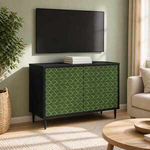 Imagine vidaXL Cabinet TV GELEEN 69 x 33 x 50, 5 cm Stejar Negru Lemn prelucrat