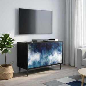 Imagine vidaXL Cabinet TV RAALTE 69 x 33 x 50, 5 cm Stejar Negru Lemn prelucrat