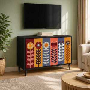 Imagine vidaXL Cabinet TV ESSEN 69 x 33 x 50, 5 cm Stejar Negru Lemn prelucrat