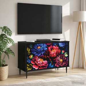 Imagine vidaXL Cabinet TV KIEL 69 x 33 x 50, 5 cm Stejar Negru Lemn prelucrat