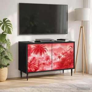 Imagine vidaXL Cabinet TV AACHEN 69 x 33 x 50, 5 cm Stejar Negru Lemn prelucrat