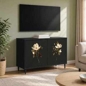 Imagine vidaXL Cabinet TV BREMEN 69 x 33 x 50, 5 cm Stejar Negru Lemn prelucrat