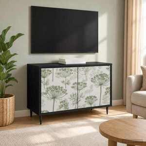 Imagine vidaXL Cabinet TV GOTHA 69 x 33 x 50, 5 cm Stejar Negru Lemn prelucrat