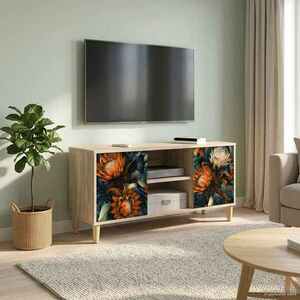 Imagine vidaXL Cabinet TV LOCHEM 102 x 33 x 50 cm Sonoma Lemn prelucrat