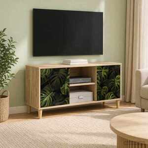 Imagine vidaXL Cabinet TV ELBURG 102 x 33 x 50 cm Sonoma Lemn prelucrat