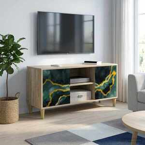 Imagine vidaXL Cabinet TV WIJHE 102 x 33 x 50 cm Sonoma Lemn prelucrat