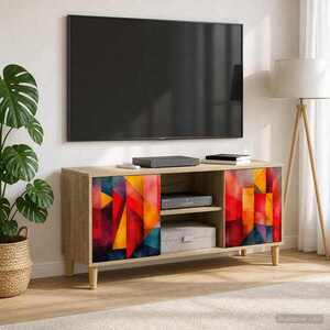Imagine vidaXL Cabinet TV HEESCH 102 x 33 x 50 cm Sonoma Lemn prelucrat