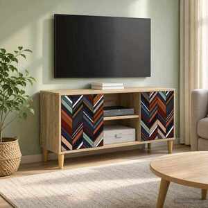 Imagine vidaXL Cabinet TV OMMEN 102 x 33 x 50 cm Sonoma Lemn prelucrat