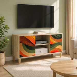 Imagine vidaXL Cabinet TV BONN 102 x 33 x 50 cm Sonoma Lemn prelucrat
