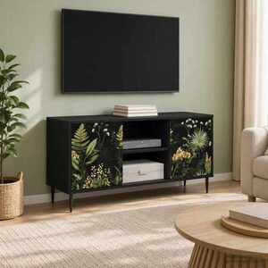 Imagine vidaXL Cabinet TV RHENEN 102 x 33 x 51 cm Stejar Negru Lemn prelucrat