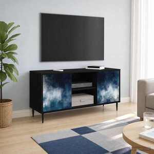Imagine vidaXL Cabinet TV RAALTE 102 x 33 x 51 cm Stejar Negru Lemn prelucrat