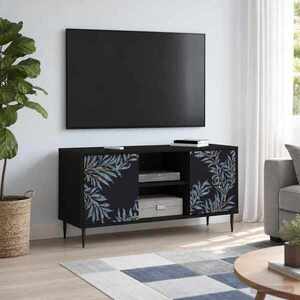 Imagine vidaXL Cabinet TV DOKKUM 102 x 33 x 51 cm Stejar Negru Lemn prelucrat