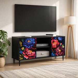 Imagine vidaXL Cabinet TV KIEL 102 x 33 x 51 cm Stejar Negru Lemn prelucrat