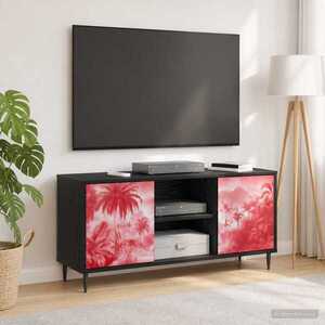 Imagine vidaXL Cabinet TV AACHEN 102 x 33 x 51 cm Stejar Negru Lemn prelucrat
