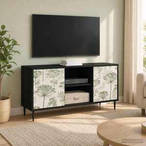 Imagine vidaXL Cabinet TV GOTHA 102 x 33 x 51 cm Stejar Negru Lemn prelucrat