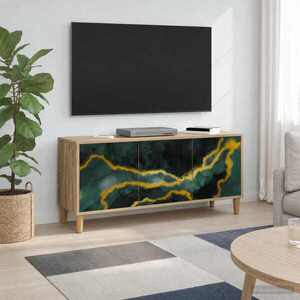 Imagine vidaXL Cabinet TV WIJHE 102 x 33 x 50 cm Sonoma Lemn prelucrat