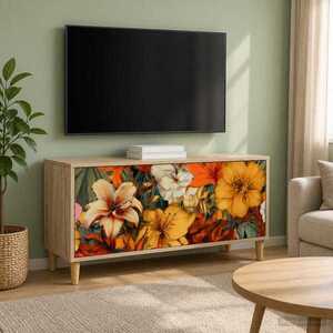 Imagine vidaXL Cabinet TV GENNEP 102 x 33 x 50 cm Sonoma Lemn prelucrat