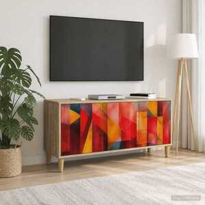 Imagine vidaXL Cabinet TV HEESCH 102 x 33 x 50 cm Sonoma Lemn prelucrat