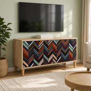 Imagine vidaXL Cabinet TV OMMEN 102 x 33 x 50 cm Sonoma Lemn prelucrat