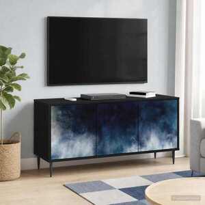 Imagine vidaXL Cabinet TV RAALTE 102 x 33 x 51 cm Stejar Negru Lemn prelucrat