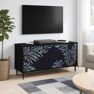 Imagine vidaXL Cabinet TV DOKKUM 102 x 33 x 51 cm Stejar Negru Lemn prelucrat