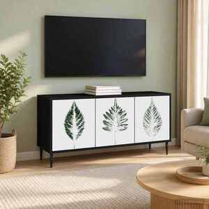 Imagine vidaXL Cabinet TV HANAU 102 x 33 x 51 cm Stejar Negru Lemn prelucrat