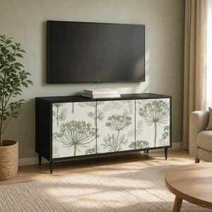 Imagine vidaXL Cabinet TV GOTHA 102 x 33 x 51 cm Stejar Negru Lemn prelucrat