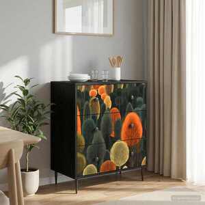 Imagine vidaXL Comodă cu sertare ZAANDAM Print cu pădure 66 x 36, 5 x 76 cm