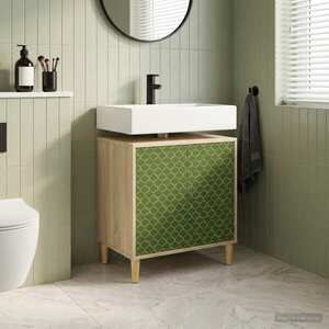 Imagine vidaXL Dulap de Baie GELEEN Sonoma 60 x 40 x 60 cm Lemn prelucrat