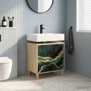 Imagine vidaXL Dulap de Baie WIJHE Sonoma 60 x 40 x 60 cm Lemn prelucrat
