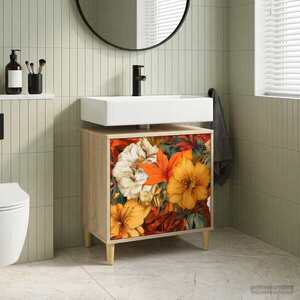Imagine vidaXL Dulap de Baie GENNEP Sonoma 60 x 40 x 60 cm Lemn prelucrat