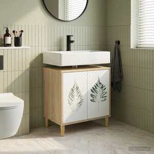 Imagine vidaXL Dulap de Baie HANAU Sonoma 60 x 40 x 60 cm Lemn prelucrat
