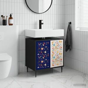 Imagine vidaXL Dulap de Baie MAINZ Stejar Negru 60 x 40 x 61 cm Lemn prelucrat
