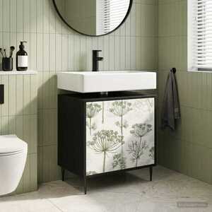 Imagine vidaXL Dulap de Baie GOTHA Stejar Negru 60 x 40 x 61 cm Lemn prelucrat