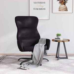 Imagine vidaXL Scaun de relaxare, negru, piele ecologică