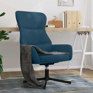 Imagine vidaXL Scaun de relaxare, albastru, catifea