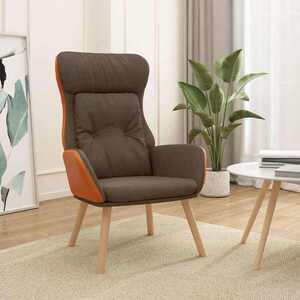 Imagine vidaXL Scaun de relaxare, maro, catifea și PVC