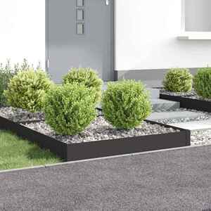 Imagine vidaXL Margine pentru gazon 4 buc. 100 x 100 x 20 cm Oțel Negru