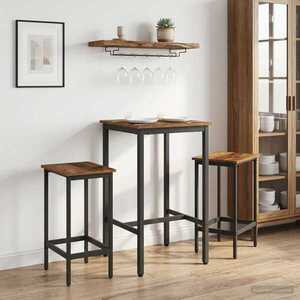 Imagine vidaXL Scaun de bar 2 buc. Lemn vechi 40 x 32 x 74 cm Lemn prelucrat