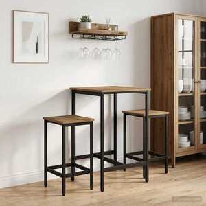 Imagine vidaXL Scaun de bar 2 buc. Stejar Artizanal 40 x 32 x 74 cm